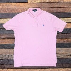 Polo Ralph Lauren Pink Preppy Country Club Short Sleeve Mens Shirt